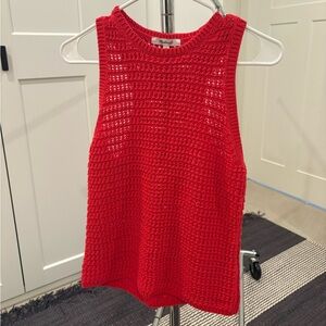 Madewell Red Knit Tank Top